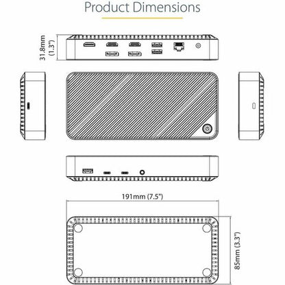 Station d'accueil USB-C pour trois écrans StarTech.com