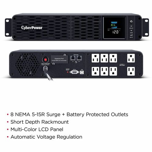 Onduleurs sinusoïdaux PFC CyberPower CyberPower CP1500PFCRM2U - Rack 2U