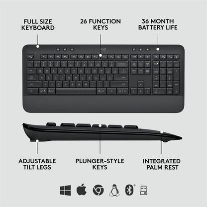 Combo de ratón y teclado inalámbricos Logitech Signature MK650 para empresas