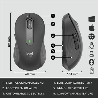 Combo de ratón y teclado inalámbricos Logitech Signature MK650 para empresas