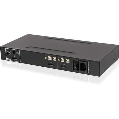 CONMUTADOR KVM DE 2 PUERTOS CON VISUALIZACIÓN ÚNICA, AUDIO Y SOPORTE CAC