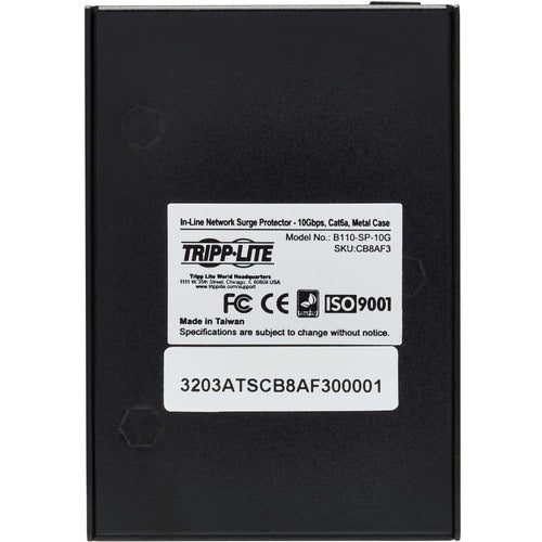 Supresor/protector de sobretensiones B110-SP-10G de Tripp Lite by Eaton - 2 conectores RJ-45 - Ethernet
