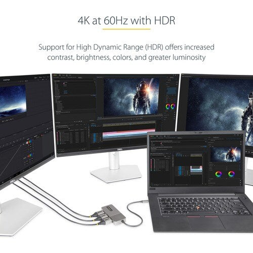Adaptateur multi-écrans USB-C 3 ports StarTech.com