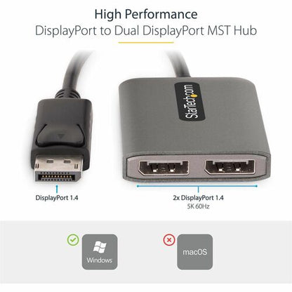 StarTech.com Dual-Monitor DisplayPort 1.4 Splitter