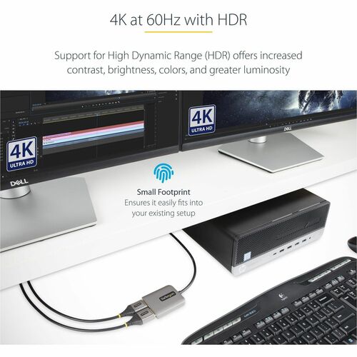 StarTech.com Dual-Monitor DisplayPort 1.4 Splitter