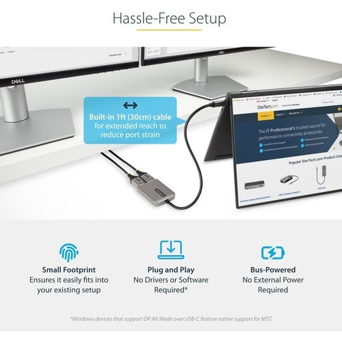 Adaptateur StarTech.com USB-C vers double DisplayPort 1.4