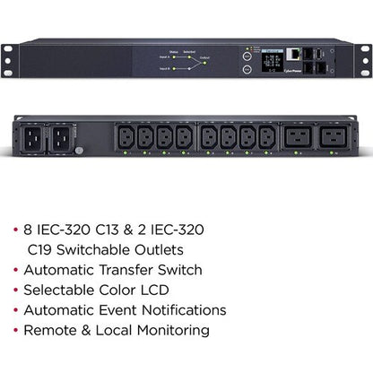 Cyber Power CyberPower ATS PDU44006 10-Outlets PDU - Switched - NEMA L