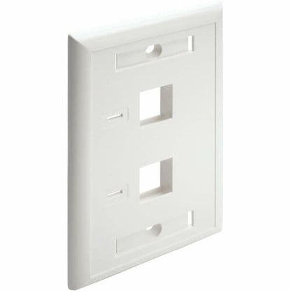 Tripp Lite - Placa frontal Keystone de 2 puertos, una sola salida, etiquetas de identificación, blanco, TAA - 2 x T