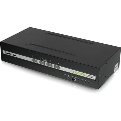 Conmutador KVM seguro HDMI de 4 puertos con doble vista y audio CAC PP4.0 TAA
