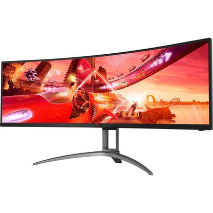 AOC AGON AG493UCX2 49\" Class Dual Quad HD (DQHD) Curved Screen Gaming LCD Monitor - 32:9
