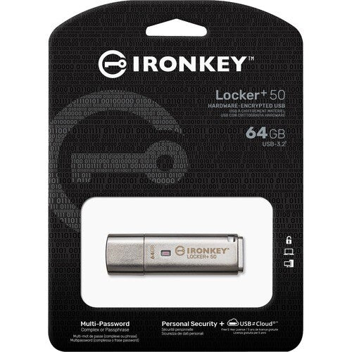 64GB IKLP50 AES USB W/256BIT ENCRYPTION