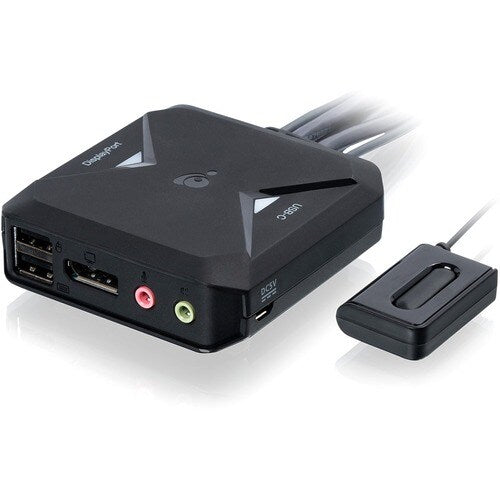 CONMUTADOR KVM 4K DE 2 PUERTOS CON DISPLAYPORT USB-C Y AUDIO