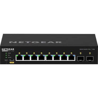 Commutateur de bureau entièrement géré AV LINE M4250-8G2XF-POE+