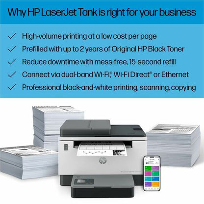 HP LaserJet Tank 2604sdw Wired & Wireless Laser Multifunctio