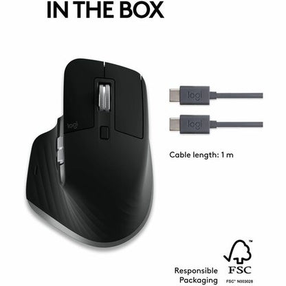 Ratón inalámbrico de alto rendimiento Logitech MX Master 3S para Mac (gris espacial) - Darkfield