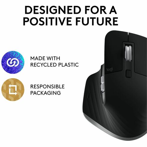 Ratón inalámbrico de alto rendimiento Logitech MX Master 3S para Mac (gris espacial) - Darkfield