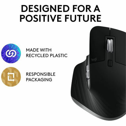Ratón inalámbrico de alto rendimiento Logitech MX Master 3S para Mac (gris espacial) - Darkfield