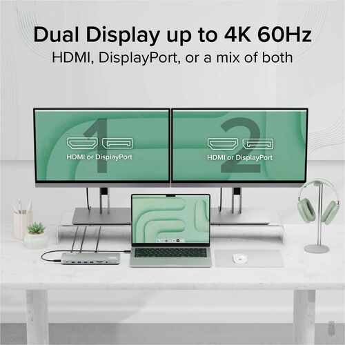 Station d'accueil USB-C pour ordinateur portable Plugable, double écran