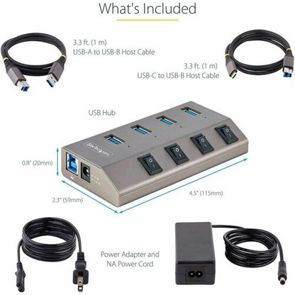 StarTech.com 4-Port Self-Powered USB