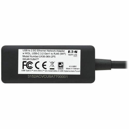 Adaptateur Ethernet Gigabit Tripp Lite par Eaton - USB 3.2 (1re génération) Type-C