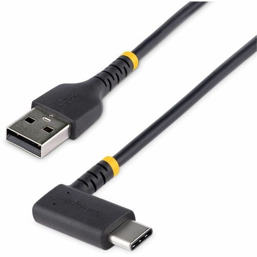 StarTech.com 12in (30cm) USB A to C Charging Cable Right Angle, Heavy