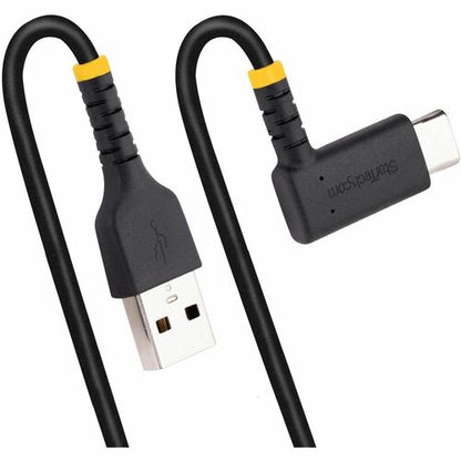 StarTech.com 12in (30cm) USB A to C Charging Cable Right Angle, Heavy