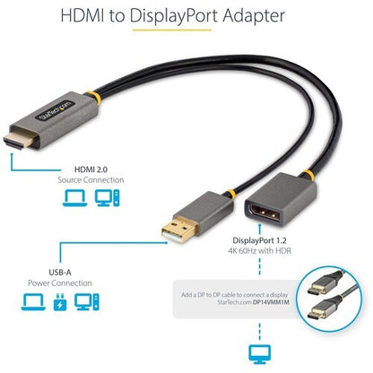Adaptateur HDMI vers DisplayPort StarTech.com de 30 cm