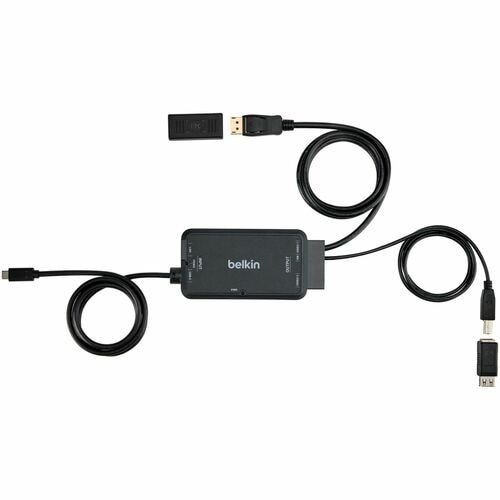Belkin TAA KVM Dock USB-C to (1) DP/USB-B Cables w/ RJ45 and Power - 6