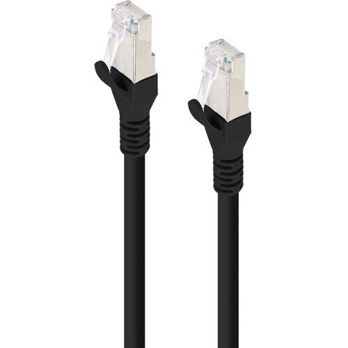 Cable de red CAT6A LSZH blindado negro Alogic