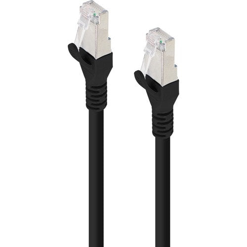Cable de red Cat.6a LSZH blindado negro de Alogic