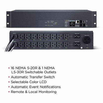 Cyber ​​Power CyberPower PDU44003 PDU conmutada con ATS de 17 tomas - Conmutada