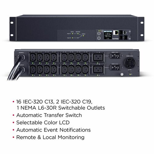 PDU ATS commuté CyberPower PDU44007 19 prises - Swit