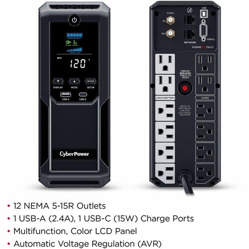Cyber ​​Power CyberPower UPS LCD inteligente CP1350AVRLCD3 1350VA Mini-t