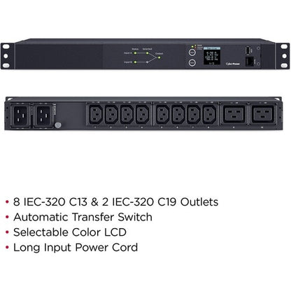 Cyber Power CyberPower Metered ATS PDU PDU24006 10-Outlets PDU - Meter