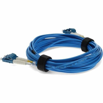 Câble fibre optique duplex OS2 bleu OFNR LC (mâle) vers LC (mâle) AddOn 1,5 m (riser)