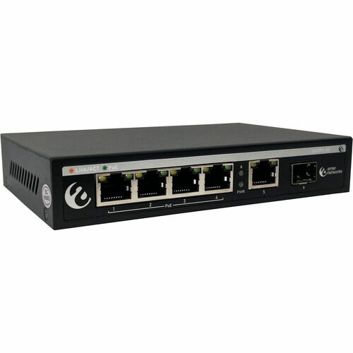 COMMUTATEUR POE 4 PORTS GIGABIT SG4P1-60 AVEC 1 GIGABIT RJ45 ET 1 SFP
