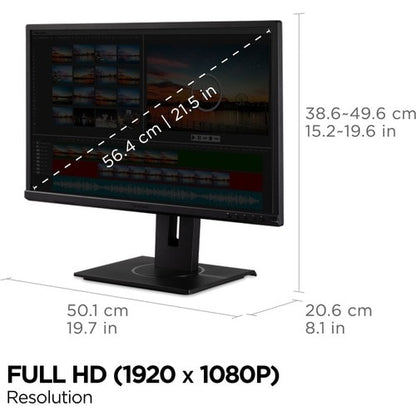 Moniteur LED Full HD ViewSonic Graphic VG2240 22 pouces - 16:9 - Noir