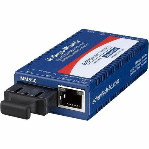 Convertidor de medios miniatura Advantech de 10/100/1000 Mbps con LFPT - 1 x Red (RJ