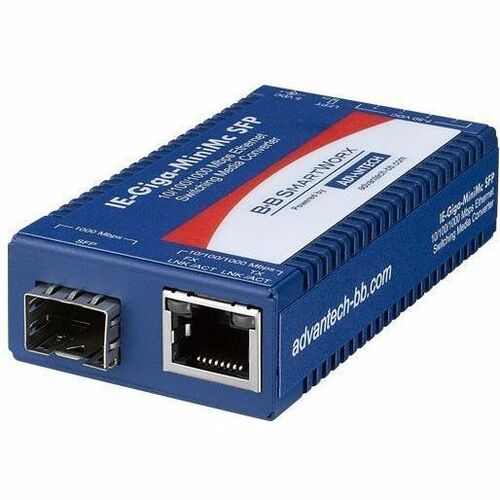 Convertidor de medios miniatura Advantech de 10/100/1000 Mbps con LFPT - 1 x Red (RJ