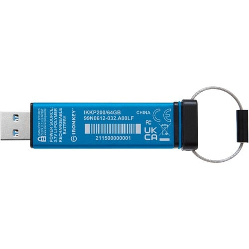 64GB IRONKEY KEYPAD 200 FIPS 1403 LVL 3 PENDING AES256 ENCRYPTED