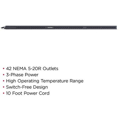 Cyber Power CyberPower PDU13101 42-Outlets PDU - NEMA L21-20P - 42 x N