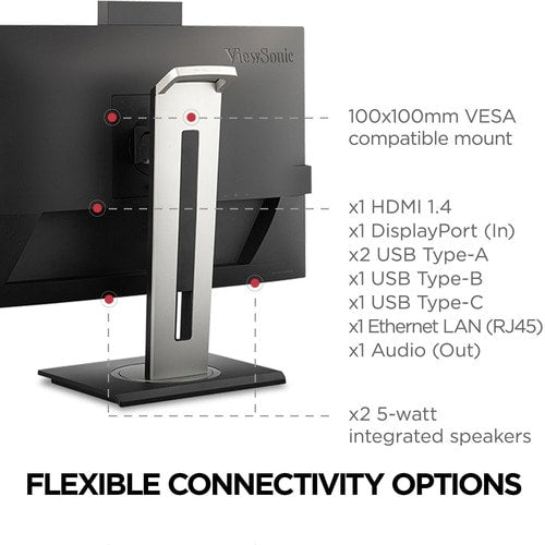 MONITEUR USB-C 90W PD RJ45 WEBCAM POP-UP RÉSOLUTION 1920X1080