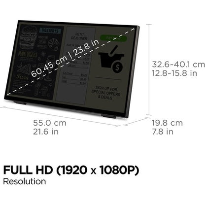 Monitor táctil LCD ViewSonic TD2465 de 24" - 16:9 - 7 ms