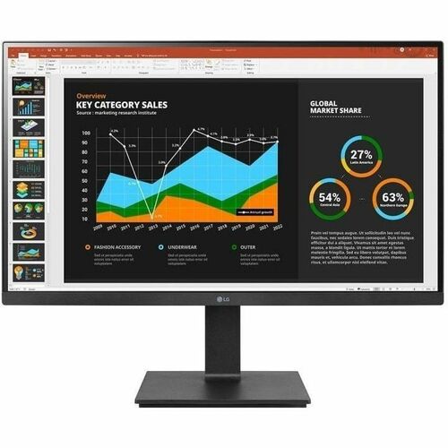 27IN LCD 2560X1440 IPS MNTR USBC HDMI DP HDR10 SWIVEL PIVOT