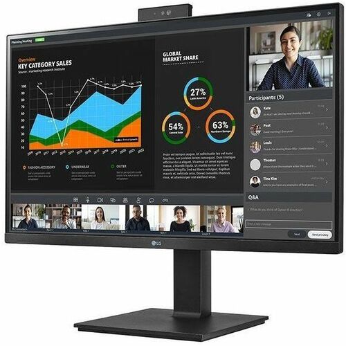 27IN LCD 2560X1440 WEBCAM MNTRIPS USBC HDMI DP HDR10 SWIVE
