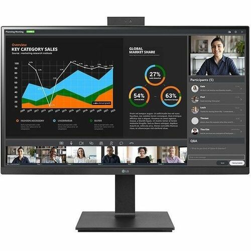 27IN LCD 2560X1440 WEBCAM MNTRIPS USBC HDMI DP HDR10 SWIVE