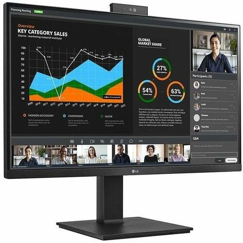 27IN LCD 2560X1440 WEBCAM MNTRIPS USBC HDMI DP HDR10 SWIVE
