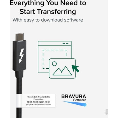 Câble de transfert de données Thunderbolt 4 enfichable