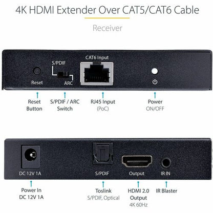 StarTech.com 4K HDMI Extender Over CAT5/CAT6 Cable