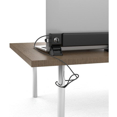Soporte de escritorio de seguridad plegable y con bloqueo digital CTA para computadora portátil - Tornillo de 12,2" a 17"